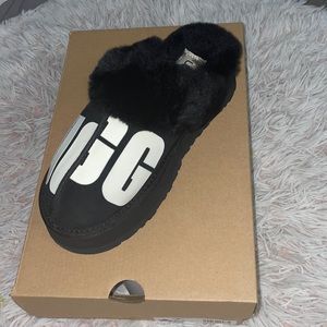 All black ugg slippers